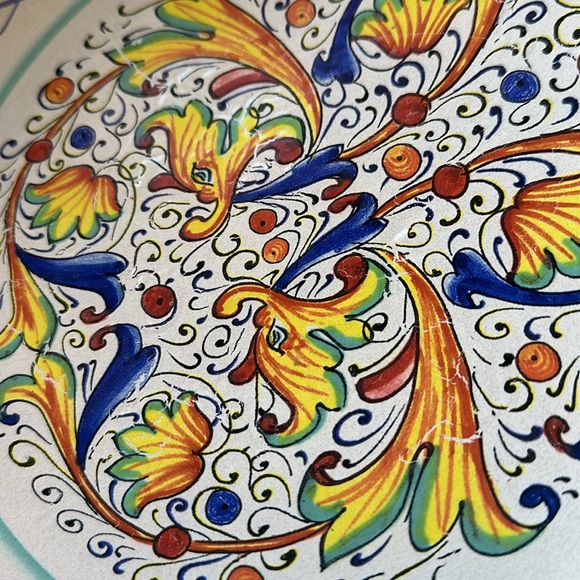 🇮🇹Meridiana ceramiche pottery large salad bowl 13.5” wide Hand painted Italy - Picture 5 of 16